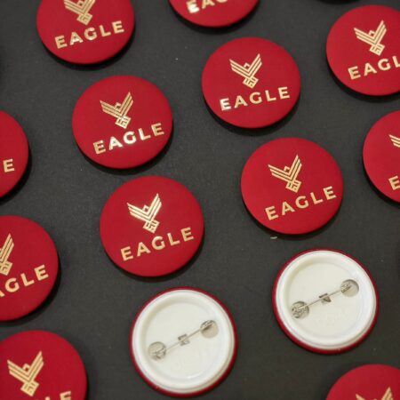 Gold Foiled Pin Badges
